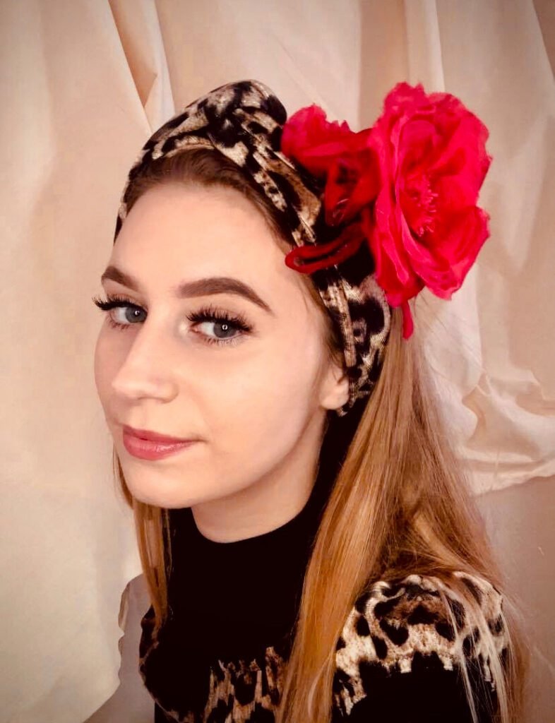 Velvet Leopard Print Turban Headband