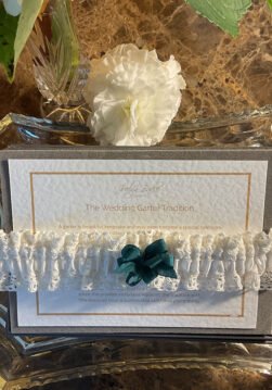 The Emerald Double Frill Silk Garter