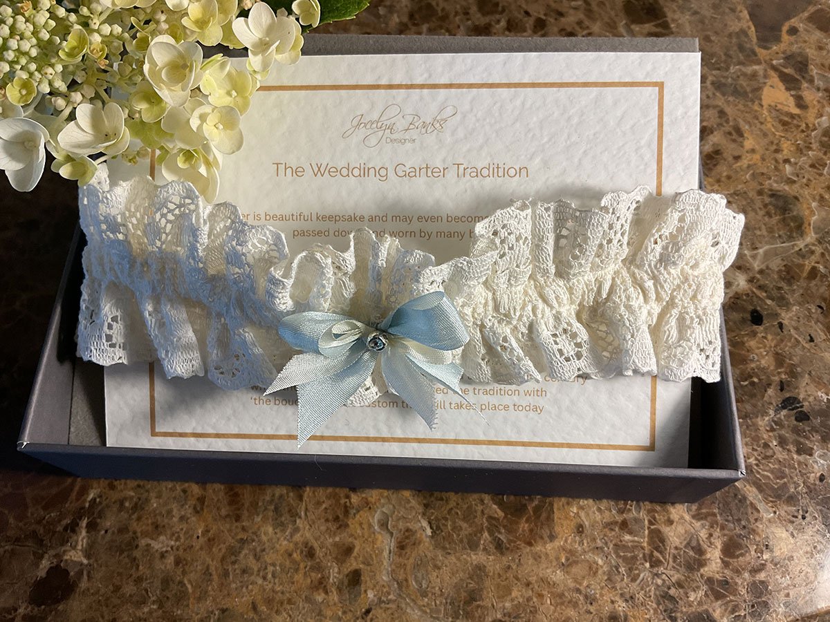 The English Cotton Lace ‘Something Blue’ Garter