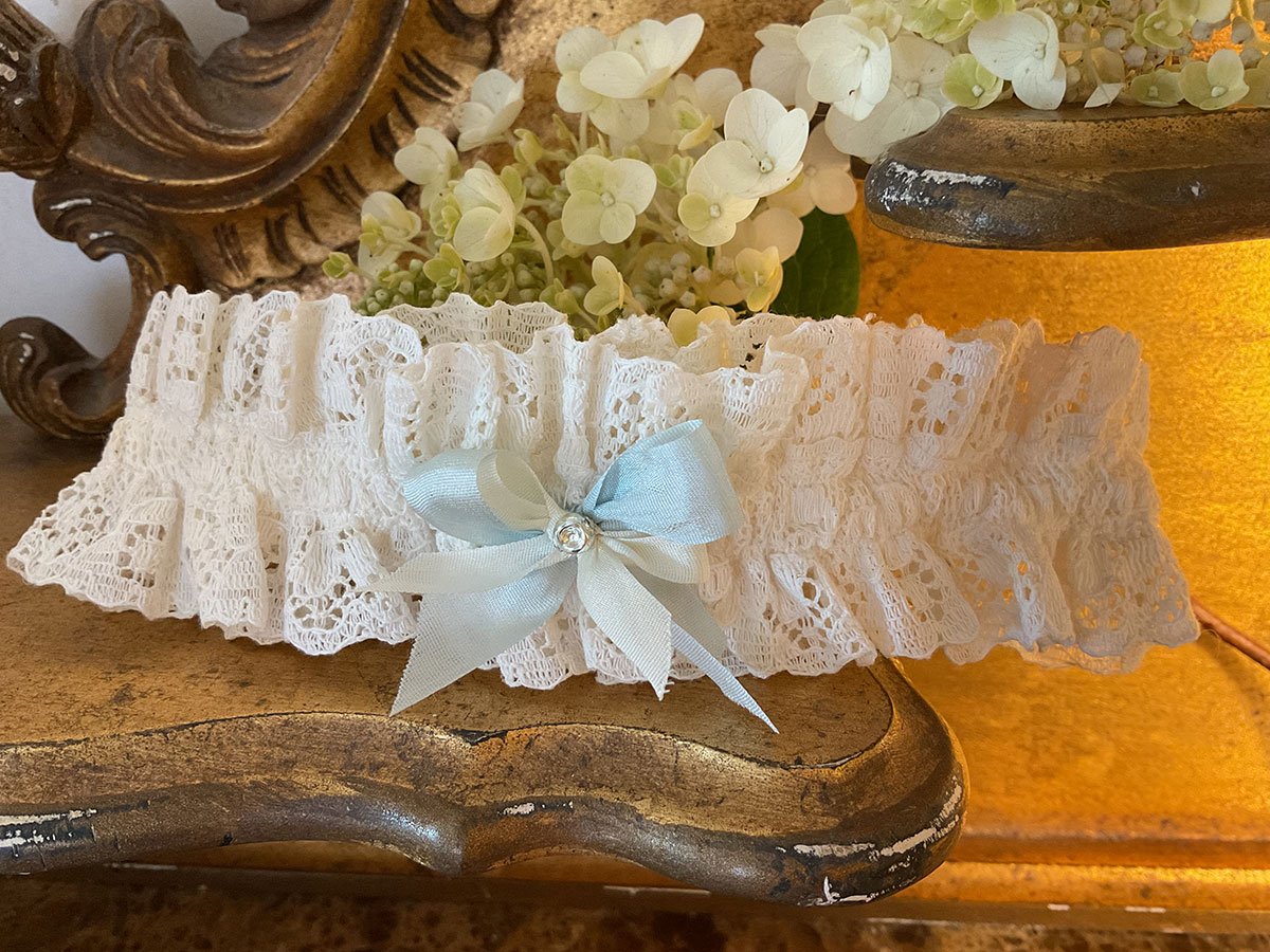The English Cotton Lace ‘Something Blue’ Garter - Image 2