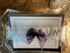The Indigo Double Frill Silk Garter